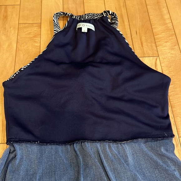 CLEO Maxi dress multicolour navy, pink and white festival/wedding/casual - Picture 12 of 13